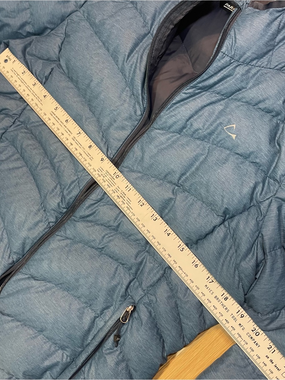 Paradox Duck Down Feather Light Packable Hooded Puffer Jacket Blue L - Picture 7 of 12